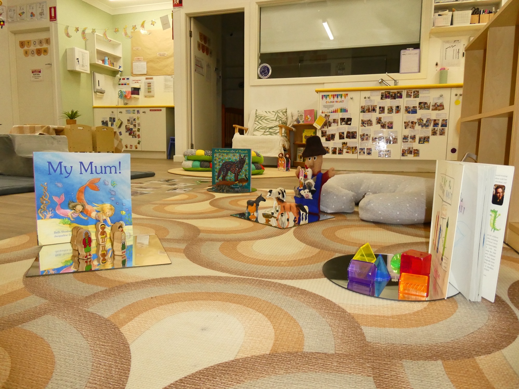 Babies exploring in Joey's Room (0-1 years) at Macarthur Early Learning